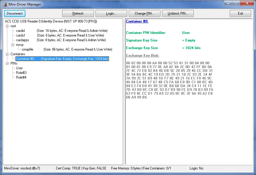 Minidriver Manager Tool