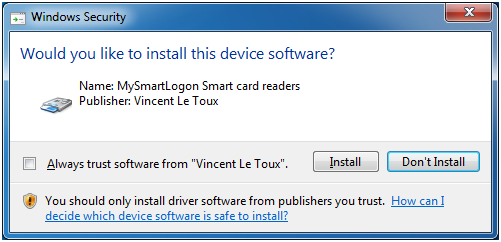 Driver install