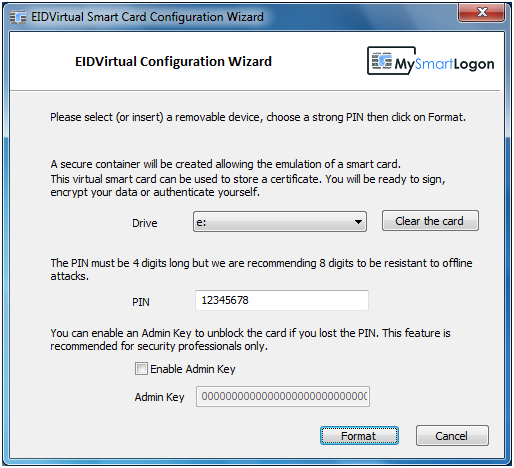 Format a USB key