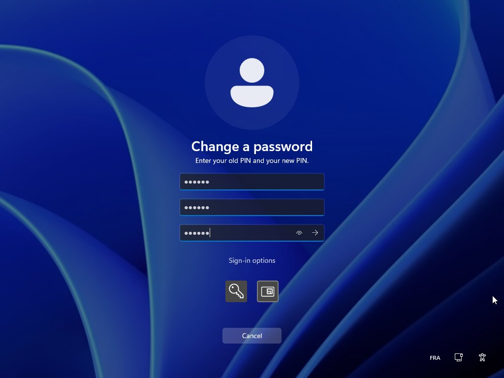Change the PIN