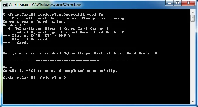 certutil -scinfo SCARD_STATE_EMPTY
