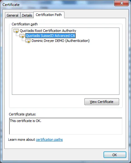Certificate Export Wizard - format selection